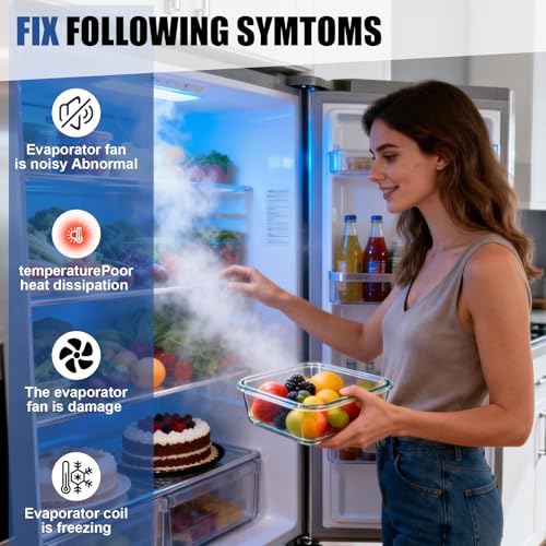 WR60X26866 Refrigerator Evaporator Fan Motor for GE, 7-Blade - Image 7