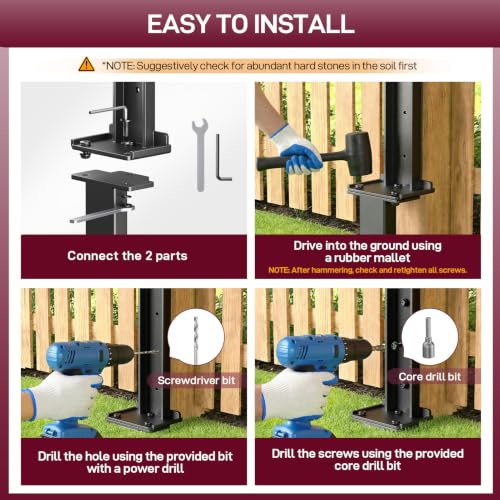 Fence Post Repair Kit for Broken/Leaning/Tilted/Degraded | Home Repair - Image 8
