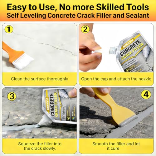 Concrete Cement Crack Filler Self-Leveling Sealant | Home Repair - Image 8
