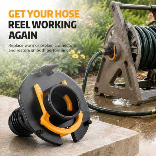 1 pcs Hose Reel Connector with Yellow Retainer Clip Part - Image 8