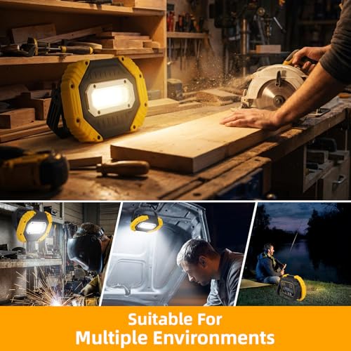 YXQUA 30W Rechargeable LED Work Light, 3000LM IP65 Magnetic Base - Image 8