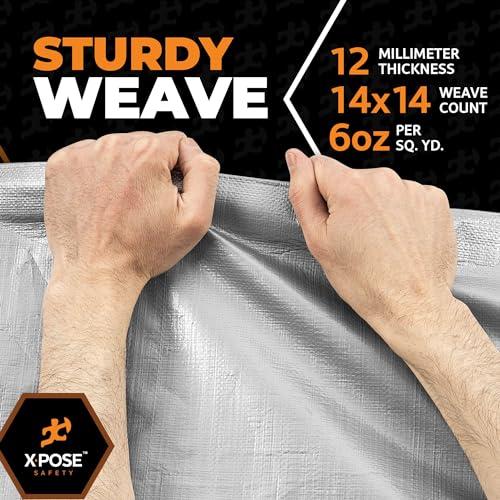 Heavy Duty Silver Poly Tarp 7' X 20' - Multipurpose Protective - Image 7