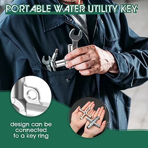 2 Pcs 4 Way 6 Way Sillcock Key Wrench, Valve Faucet Spigot Tool - Image 7