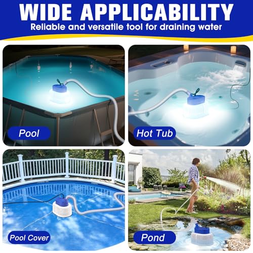 Pool Cover Pump with Lights, Above Ground Sump Pump - Image 8