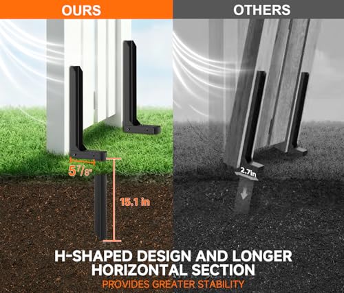 Fence Post Repair Kit, Quick Fix Leaning for 4x4/ 6x6 Wood - Image 7