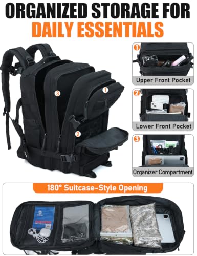J.SH 45L Tactical Backpack, Bug Out Backpack for Men - Image 8