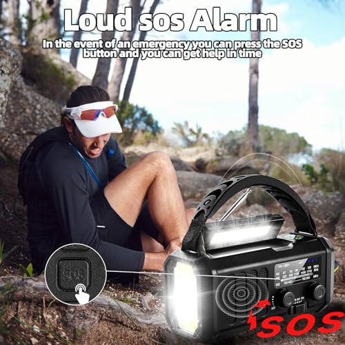 Emergency Weather Radio with NOAA Alert, Portable Solar - Image 7