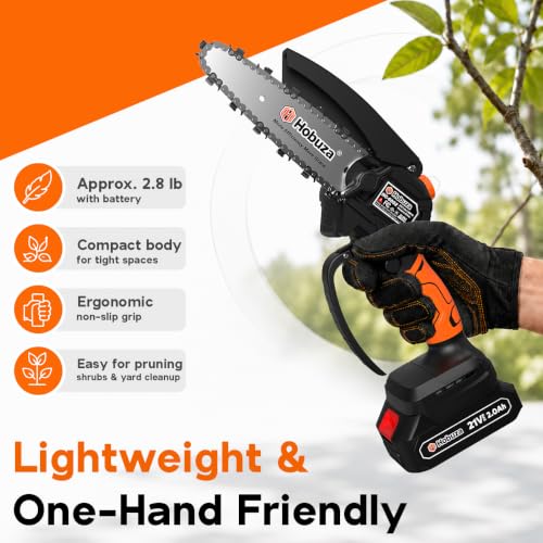 HOBUZA 6 Inch Brushless Mini Chainsaw, Lightweight - Image 7