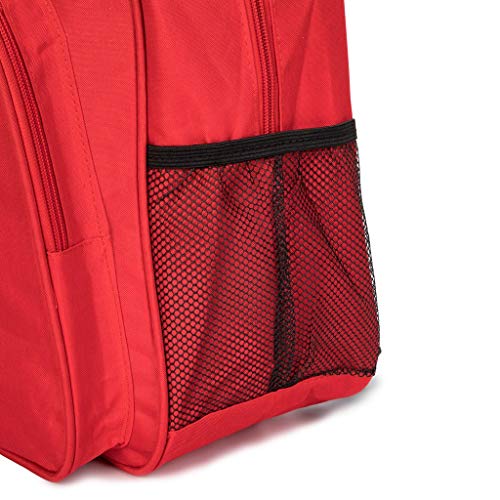 Red Emergency First Aid Bag Backpack Empty Medical | Travel Essentials - Image 7