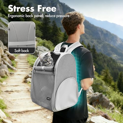 Pet Backpack Carrier ,Large Cat Carrier Backpack Up to 20 - Image 7