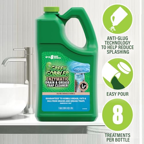 Green Gobbler Enzyme Drain Cleaner 1 Gallon for Grease Traps & - Image 7