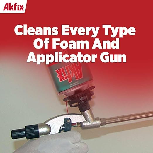 Akfix 800C Gun Cleaner (12x12.3 oz.) – Solvent-Based Spray for Removing Uncured Polyurethane Foam, Cleans Valves & Adapters, Prevents Clogging, Maintains Tool Performance | 12.3 oz. 12 Pack