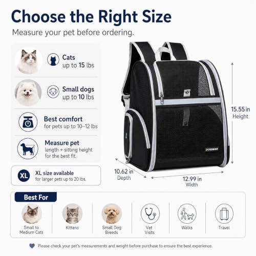 Cat Backpack Carrier for Small Dogs and Medium cat Puppy - Image 7