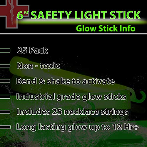 25 Ultra Bright Green Glow Sticks - Individual Packed - Image 7