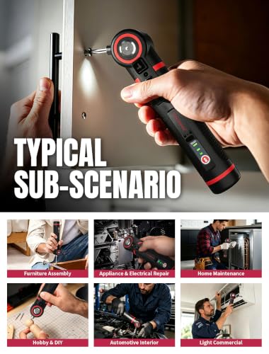 Electric Screwdriver with Pivoting Head 3-Positions | Hand Tools - Image 8