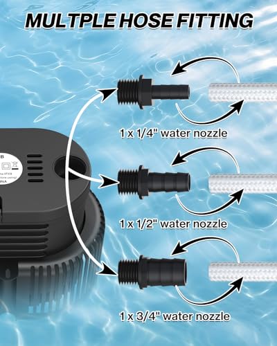 AgiiMan 850GPH Pool Cover Pump, Submersible Sump Pump above - Image 7