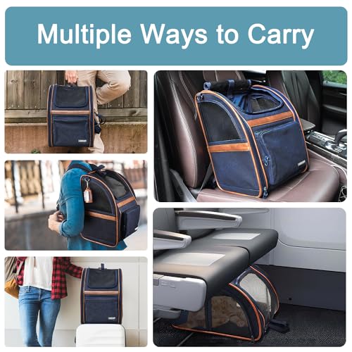 Jespet Pet Backpack Carrier for Small Dog, Soft Car Bed - Image 7