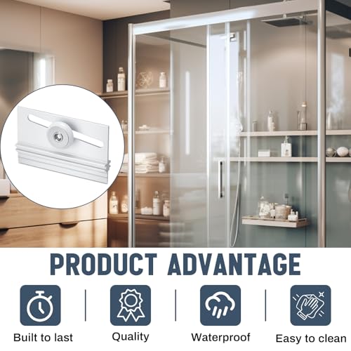 Yaocom 4 Pcs Shower Door Rollers Aluminum Top Bracket - Image 7