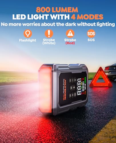 6000A 160PSI 9-in-1 Car Battery Jump Starter with Air - Image 7