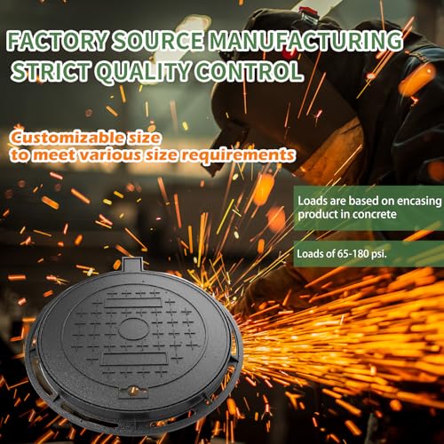 Cast Iron Manhole Cover and Frame, 16" B125 Septic Tank Lid - Image 8
