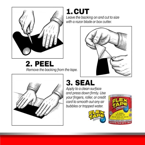 Flex Tape Strong Rubberized Waterproof Tape, Clear - Image 7