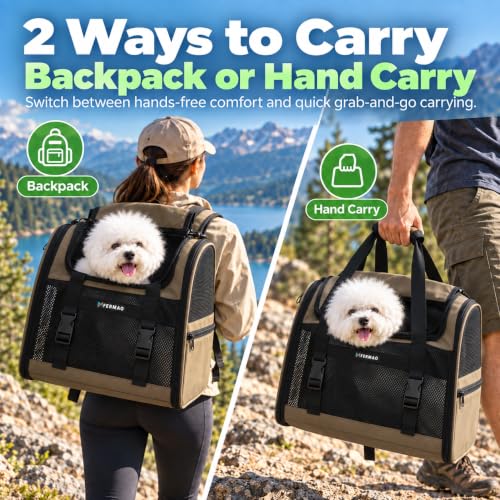 Dog Carrier Backpack for Small Dogs and Cats, Breathable - Image 7