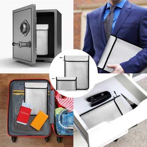 Fireproof Waterproof Document Bag Upgraded Two Pockets - 4200℉ - Image 8