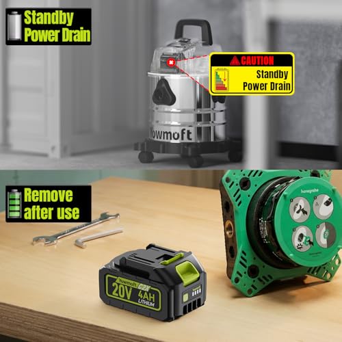 4 Gallon 20V Cordless Shop Vac, Cordless Shop Vacuum Wet and Dry - Image 7