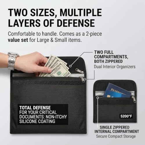 SUREMAX Waterproof Document Bag Set of 2, 15 x 11 in & 7.5 x 4 in - Image 8