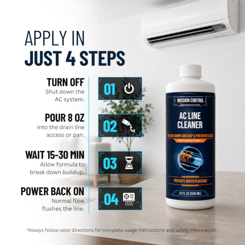 Mission Control 32 oz AC Drain Line Cleaner for Central AC & Mini - Image 7
