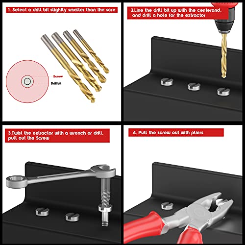 14 Pieces Screw Extractor Set Left Hand Drill Bits Set - Image 8