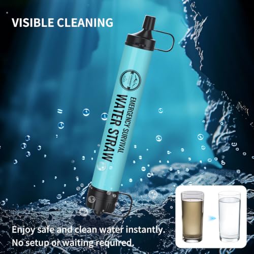 Water Filter Straw 6Packs,New Combo BPA-Free Portable 5L - Image 7