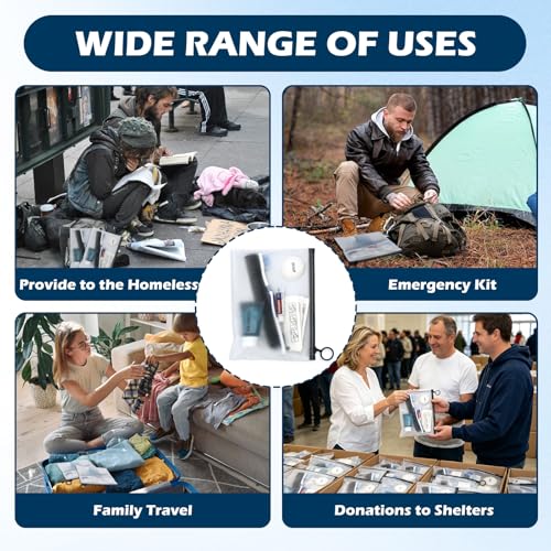 5 Pack Hygiene Kits for Homeless, 7-in-1 Individual Toiletry Kits - Image 8