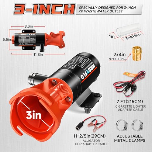 RV Macerator Pump 12V,Portable Macerator Waste Pump - Image 7