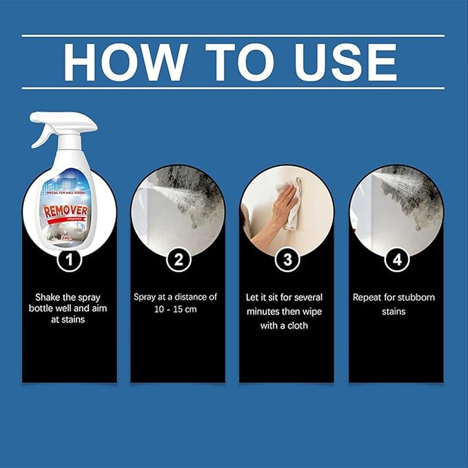 News - Fast Acting Anti-Wall Cleaner Spray – Powerful Wall Remover Spray, Multi-Surface Stain Cleaner for Painted Walls, Kitchen, Bathroom & Tile, Gentle Formula, Long-Lasting Protection (3PCS)