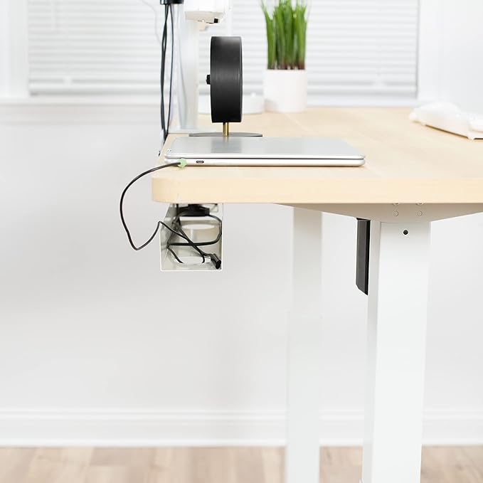 VIVO Under Desk 17 inch Cable Management Tray, Cord Organizer, Home Office Desk Accessories, White, DESK-AC06-1CW