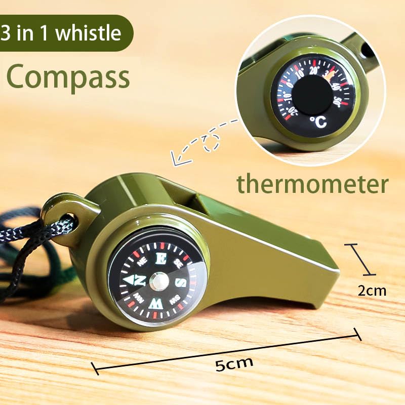 2 Pack Emergency Survival Whistle, 3-in-1 Loud Safety Whistles - Image 4