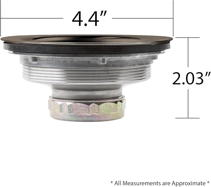 Luxier KS03-O 3-1/2 in. Drop-In Kitchen/Bar Sink Basket Strainer in Oil Rubbed Bronze