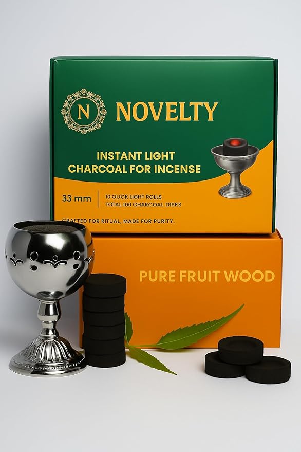 Novelty Incense Quick Light Discs – 2 Pack (200 Tablets, 33mm) for Frankincense, Bakhoor & Resin Burners | Fast Lighting, Long Lasting & Clean Burning