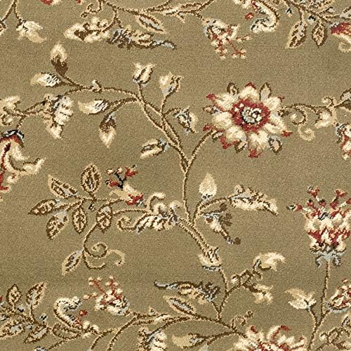 SAFAVIEH Lyndhurst Collection Runner Rug - 2'3" x 8', Green & Multi, Traditional Floral Design, Non-Shedding & Easy Care, Ideal for High Traffic Areas in Living Room, Bedroom (LNH552-5291)