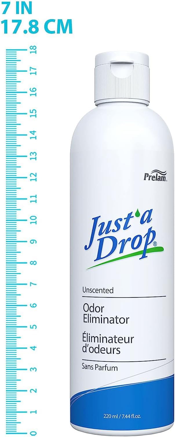 Prelam Just a Drop Odor Eliminator - Before You Go Toilet Freshener - Deodorizer Odor Eliminator - Toilet Drop Ins - Unscented - 7.44 oz