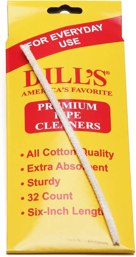 Dill's Tobacco Pipe Cleaner (6 Pack) - 6 Inch Cotton Pipe Cleaners for Daily Use