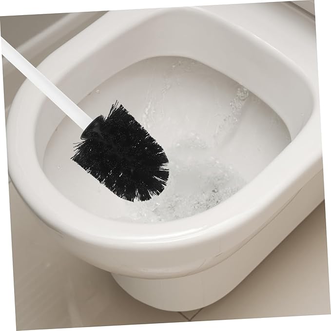 10pcs Heavy Duty Toilet Brush Replacement Heads Fit for Bathroom and Hotel Cleaning Plastic Scrubber Refills Compatible with Handles Easy to Install