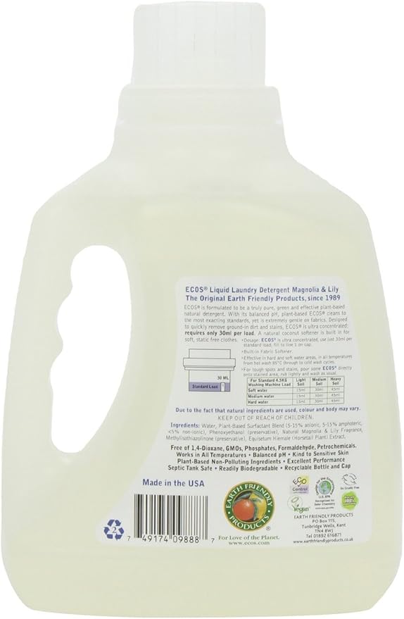 100 Oz Ecos Magnolia and Lilies Ultra Laundry Liquid