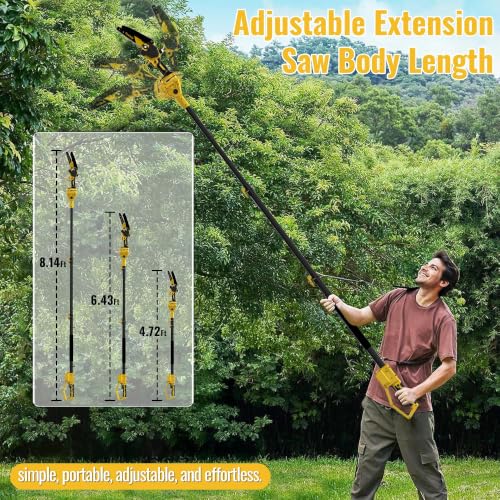 2-in-1 Electric Pole Saws for Tree Trimming, 6 Inch Mini Chainsaw - Image 8
