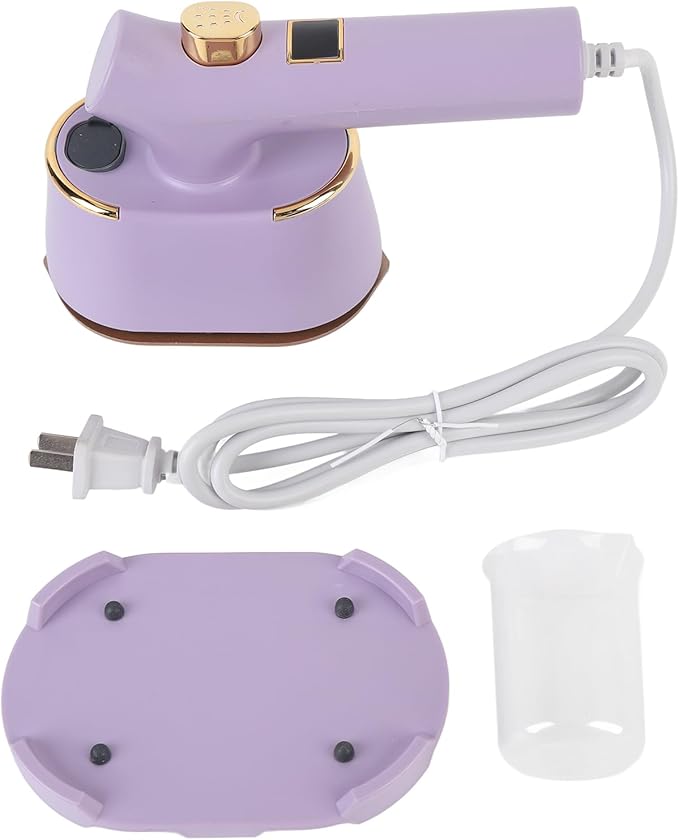 Portable Steam Iron, Mini Garment Steamer Handheld Ironing Machine with 120ml Large Suitable for Travel Home Use (US Plug 110V