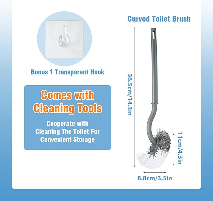 Toilet Plunger, High-Pressure Plungers for Bathroom, Toilet Brush and Plunger Set - Powerful Air Drain Unclogger & Heavy-Duty Clog Remover for Bathroom Drains, and Clogged Pipes