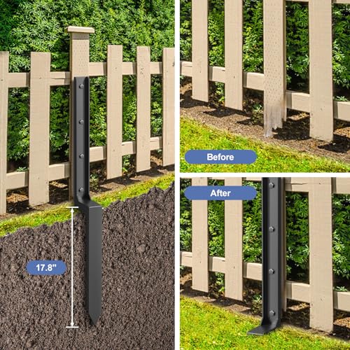8 Pack Fence Post Repair Kit, Fence Post Repair Stakes | Home Repair - Image 7