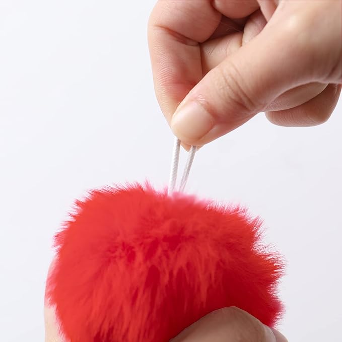 MIUPOO Craft Pom Pom Balls,Large Pink Poms Costume Accessory, Pom pom Balls for Arts and DIY Creative Crafts Decorations,Red,3 Inches,20 Pieces.