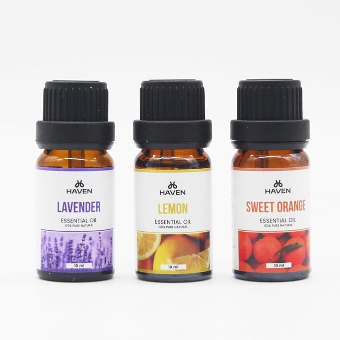 Essential Oil Set for Laundry | 100% Pure Therapeutic Grade Oils | Ideal for Wool Dryer Balls & Oil Diffusers | Includes Lavender, Lemon, Sweet Orange | Eco-Friendly Aromatherapy Gift Set